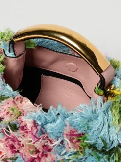 Borsa Moschino Couture in misto cotone con stampa floreale astratta