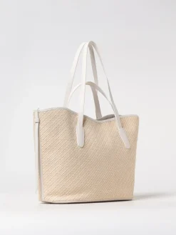 Borsa Never Without Coccinelle in rafia e pelle