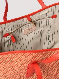 Borsa Never Without Coccinelle in rafia e pelle