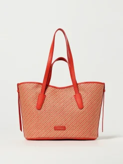 Borsa Never Without Medium Coccinelle in rafia e pelle