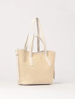 Borsa Never Without Medium Coccinelle in rafia e pelle