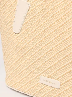 Borsa Never Without Medium Coccinelle in rafia e pelle