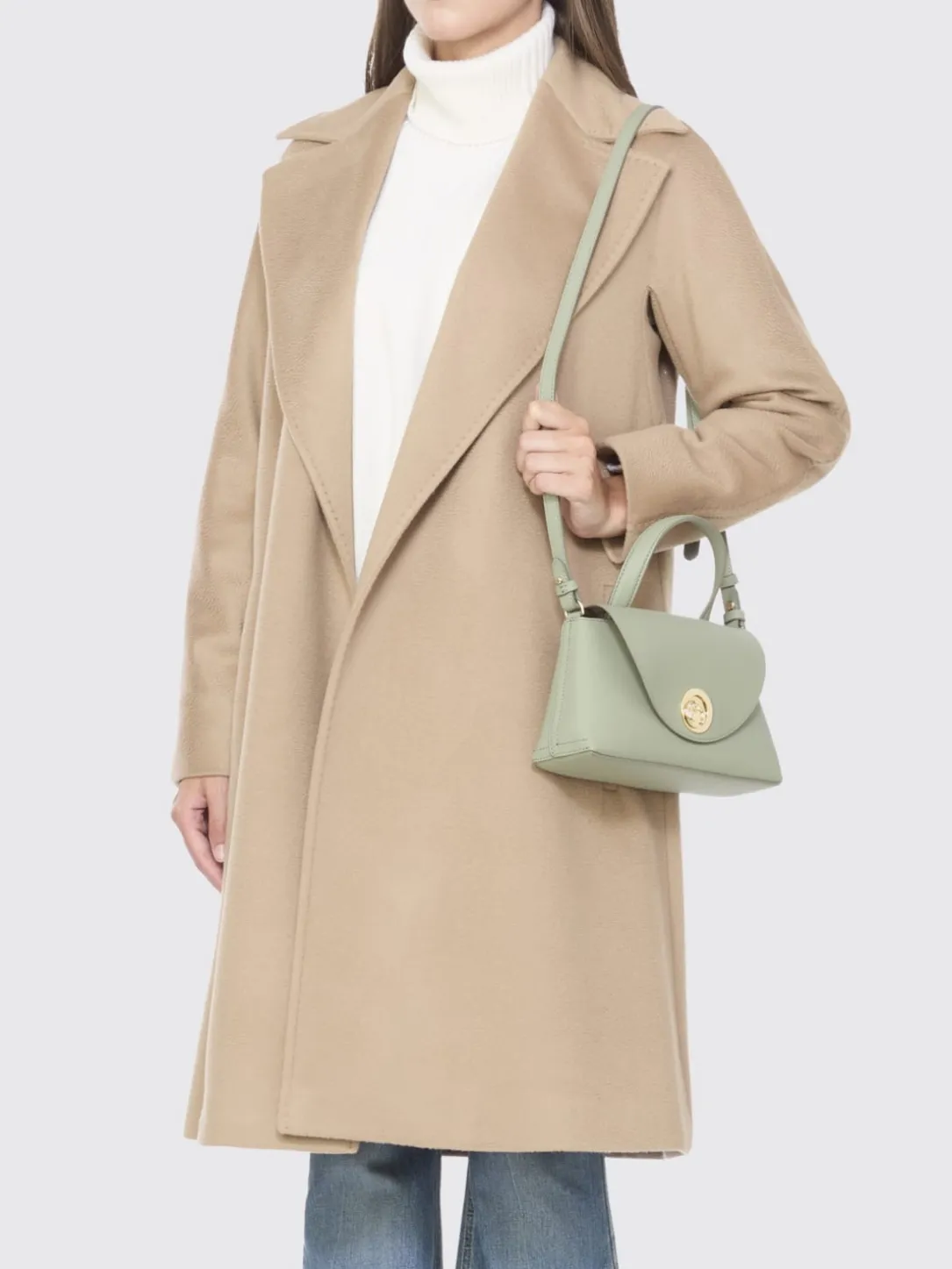 Borsa Nikla Small Coccinelle in pelle a grana