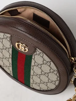 Borsa Ophidia Gucci in tessuto GG Supreme e pelle a grana