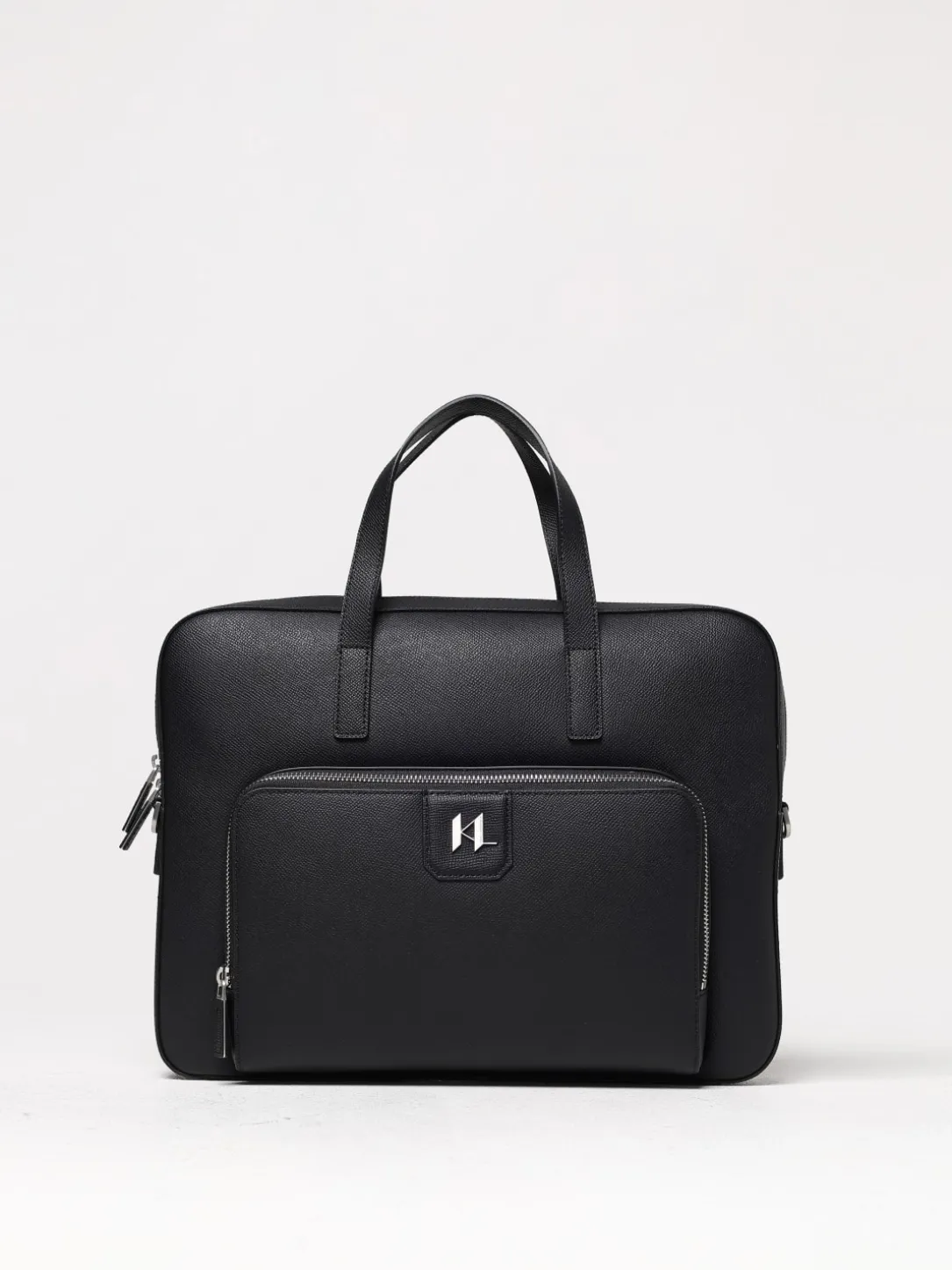 Borsa porta pc Karl Lagerfeld in pelle a grana