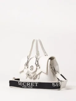 Borsa Quiny Secret Pon-Pon in pelle sintetica