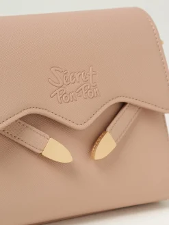 Borsa Quira Grain XSmall Secret Pon-Pon in pelle sintetica saffiano