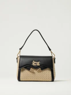 Borsa Quira Raffia XSmall Secret Pon-Pon in rafia