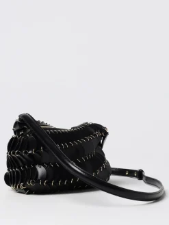 Borsa Rabanne in pelle con ricamata con anelli metallici