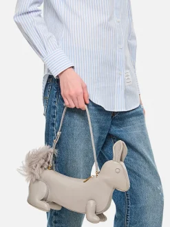 Borsa Rabbit Baguette Thom Browne in pelle a grana