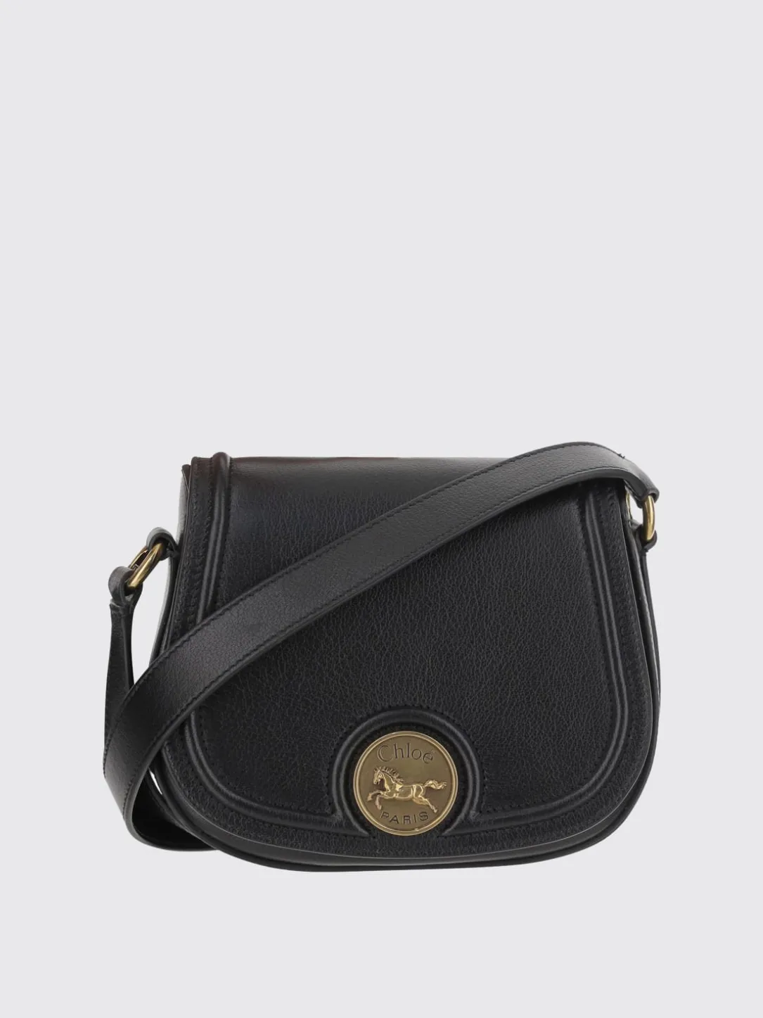 Borsa Saddle Horse Medal Chloé in pelle a grana