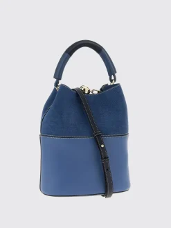 Borsa Sfera S Furla in pelle e denim di cotone