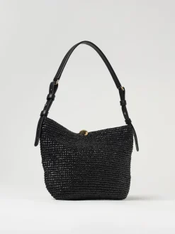 Borsa Sfera Soft Furla in rafia crochet e pelle