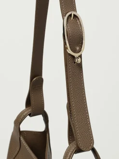 Borsa Shopping bag L Le Foulonné Longchamp in pelle a grana