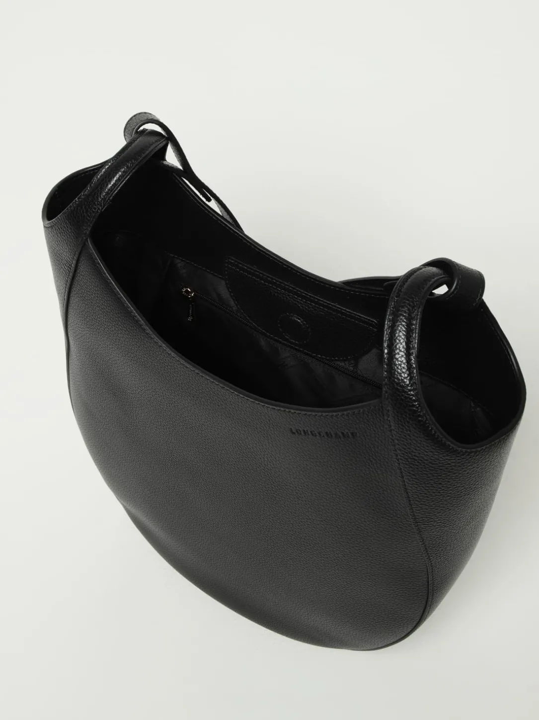 Borsa Shopping bag L Le Foulonné Longchamp in pelle a grana