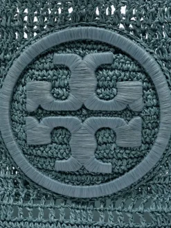 Borsa shopping Ella Tory Burch in rafia all'uncinetto