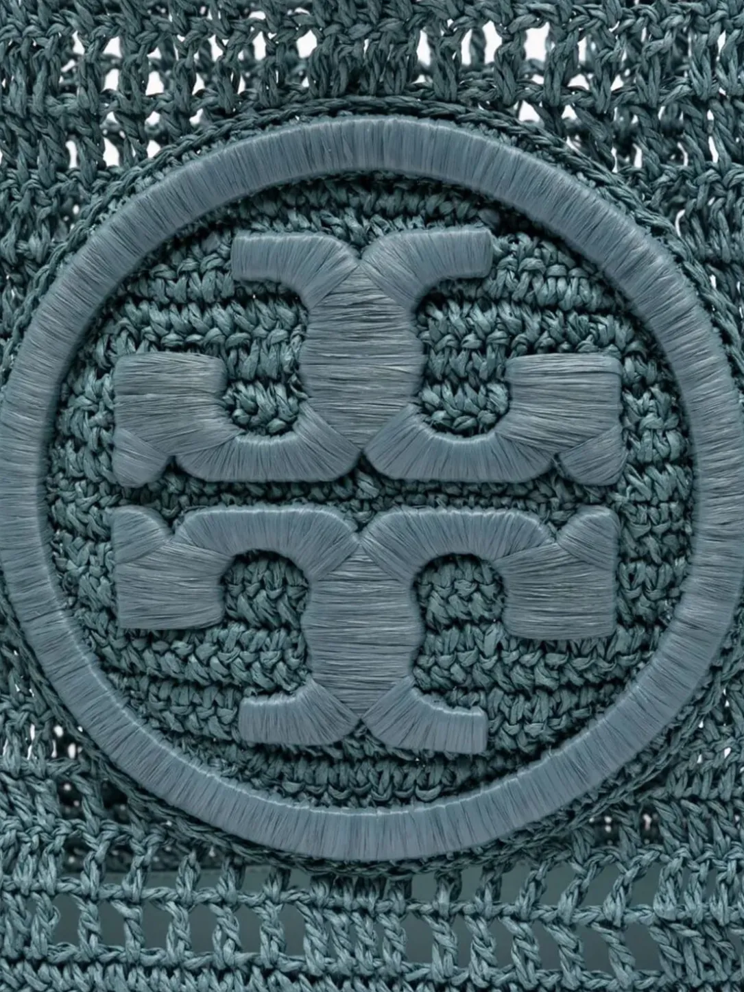 Borsa shopping Ella Tory Burch in rafia all'uncinetto