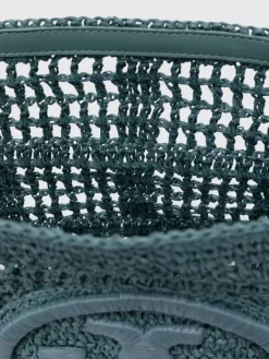 Borsa shopping Ella Tory Burch in rafia all'uncinetto