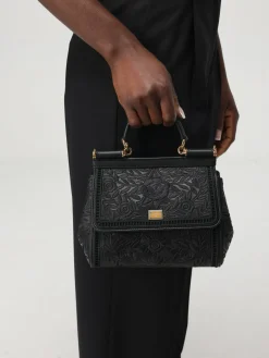 Borsa Sicily Dolce & Gabbana in nappa plongè ricamata