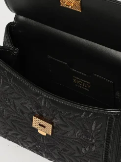 Borsa Sicily Dolce & Gabbana in nappa plongè ricamata