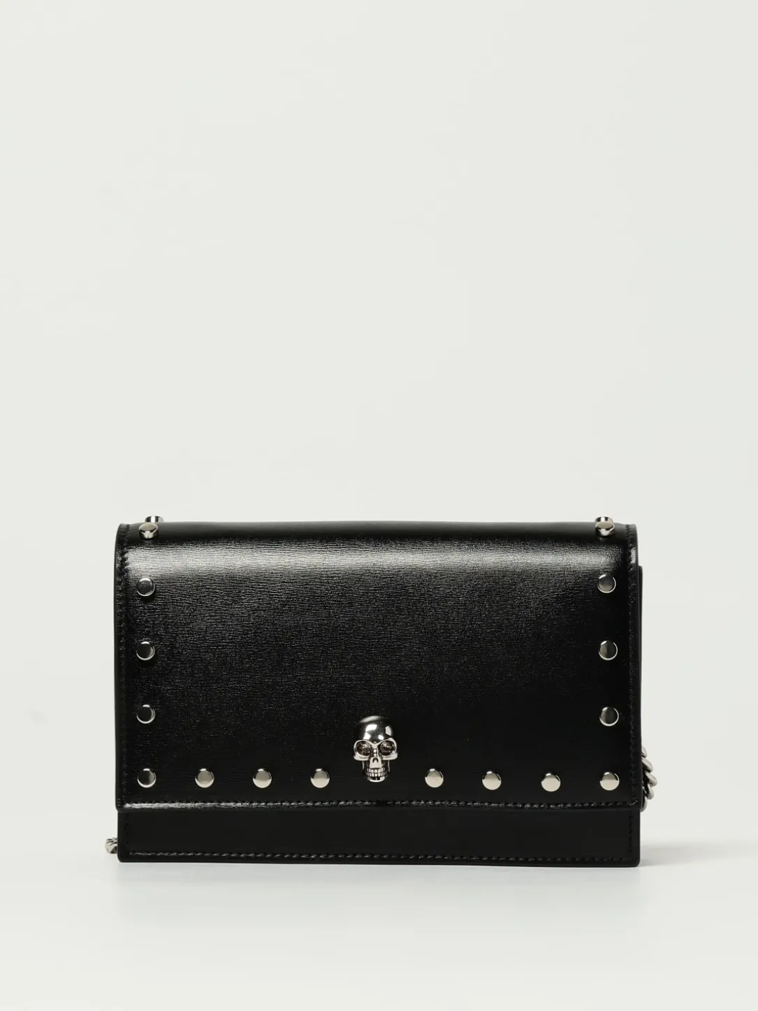 Borsa Skull McQueen in pelle palmellata