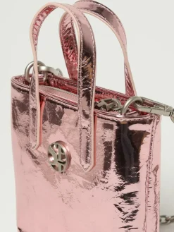 Borsa Sparkling Secret Pon-Pon in vernice laminata