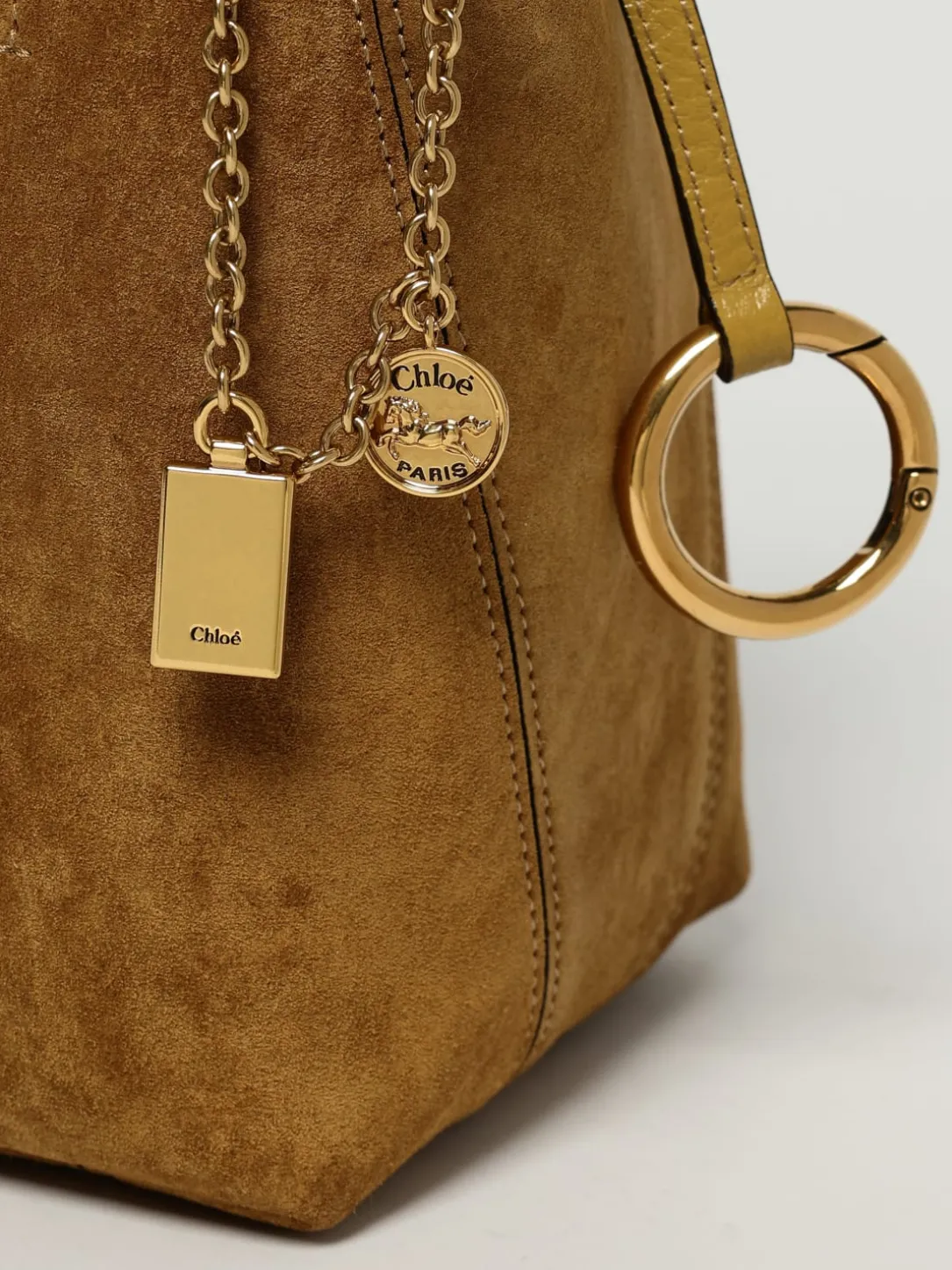 Borsa Spin Mini Chloé in camoscio