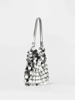 Borsa Squinned Rabanne in nylon con paillettes