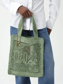 Borsa Summer Banana Chloè in rafia crochet