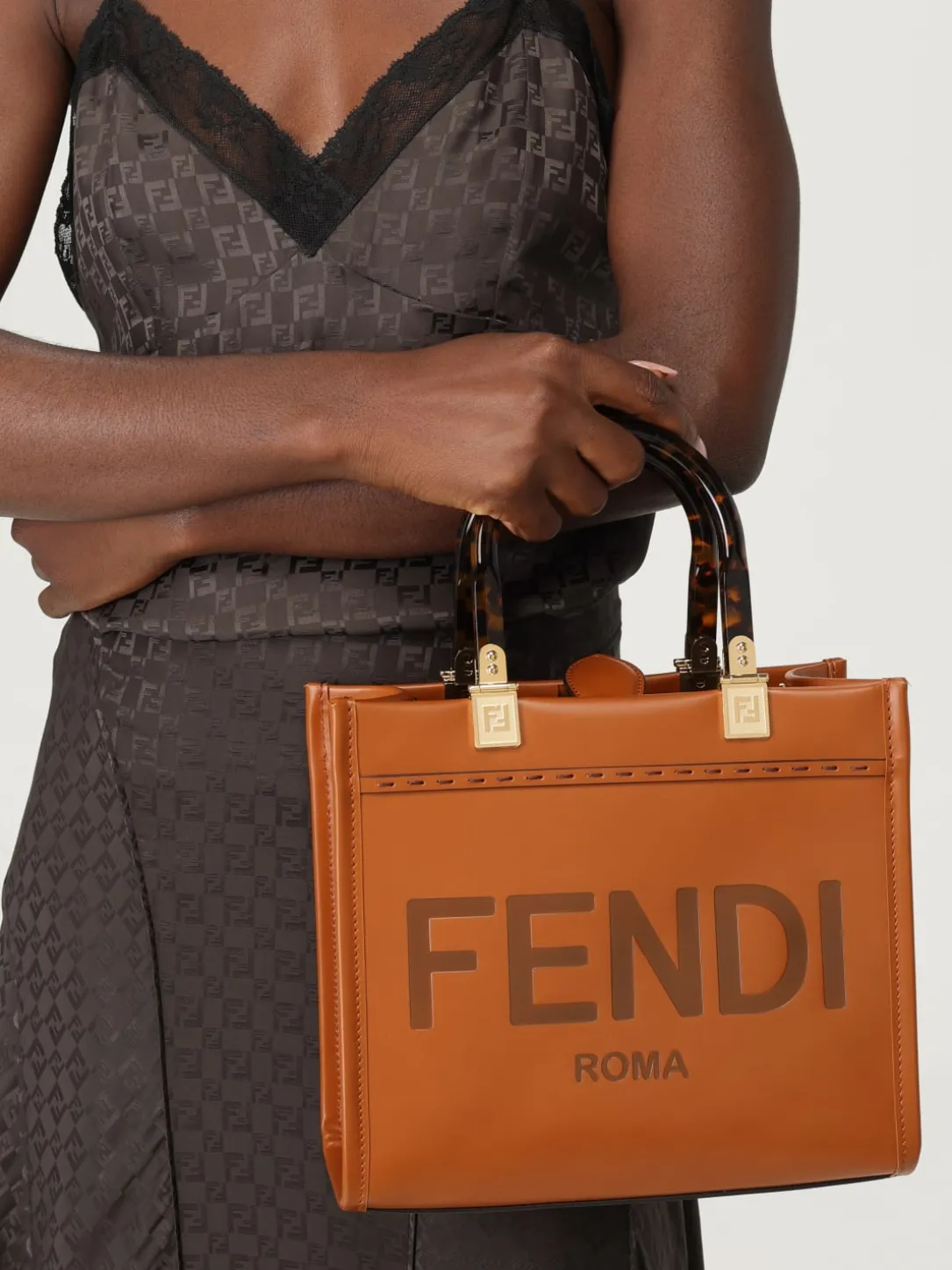 Borsa Sunshine Small Fendi in pelle
