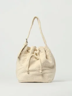 Borsa T Monogram Oversize Tory Burch in spugna di cotone