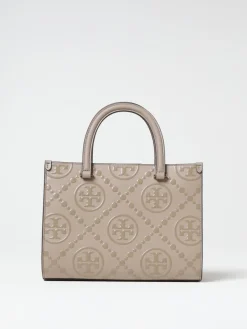 Borsa T Monogram Tory Burch in pelle goffrata