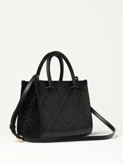 Borsa T Monogram Tory Burch in pelle goffrata