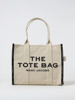 Borsa The Large Tote Bag Marc Jacobs in canvas con logo jacquard