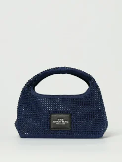Borsa The Sack Bag Marc Jacobs in denim con strass all over