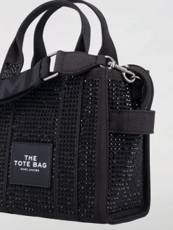 Borsa The Small Tote Bag Marc Jacobs in canvas con strass all over