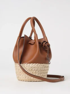 Borsa Tod's in pelle e rafia intrecciata