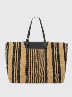 Borsa tote in iuta a righe Anya Hindmarch