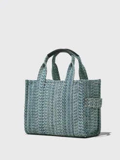 Borsa tote piccola in denim con monogramma lavato Marc Jacobs