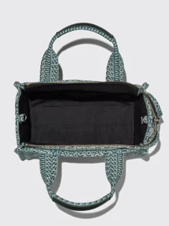 Borsa tote piccola in denim con monogramma lavato Marc Jacobs