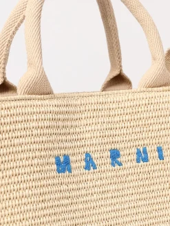 Borsa tote Tropicalia Marni in rafia intrecciata