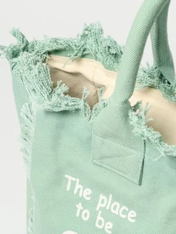 Borsa tote Vanity MC2 Saint Barth in cotone con frange