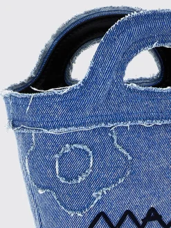 Borsa Tropicalia Marni in denim di cotone con logo ricamato