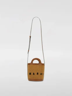 Borsa Tropicalia Marni in rafia e pelle