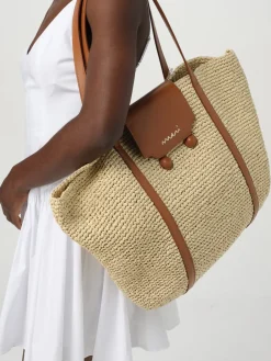 Borsa Trunkaroo Beach Tote Marni in rafia e pelle