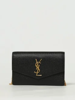 Borsa Uptown Saint Laurent in pelle grain de poudre