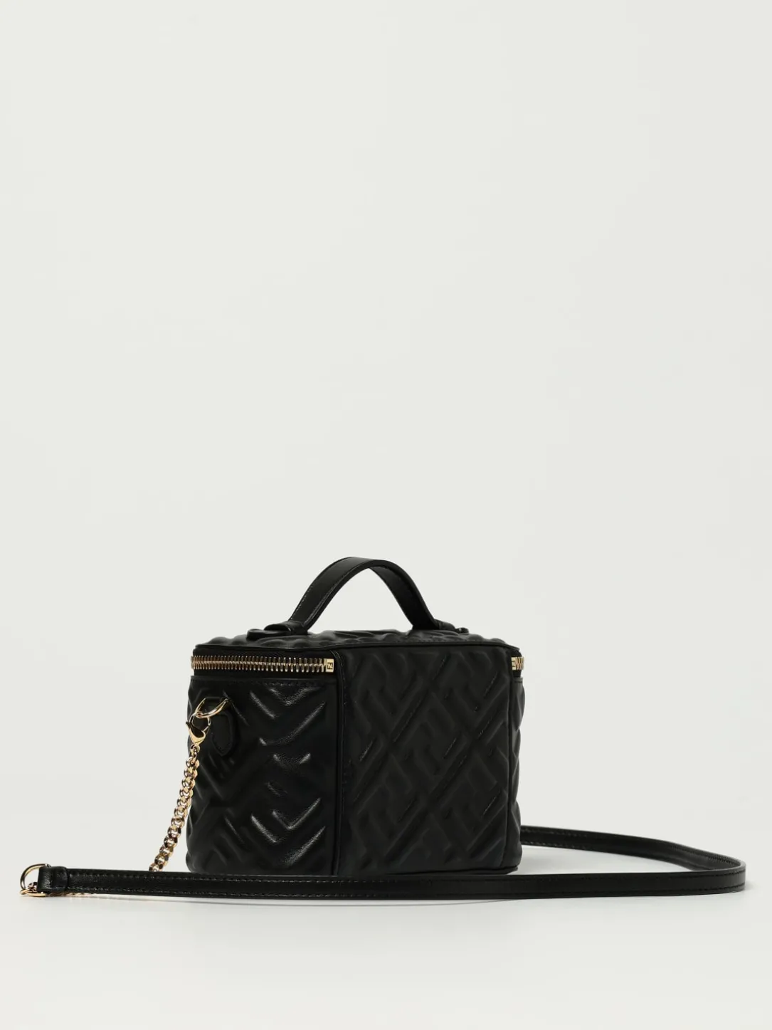 Borsa Vanity Fendi in nappa con monogram FF in rilievo