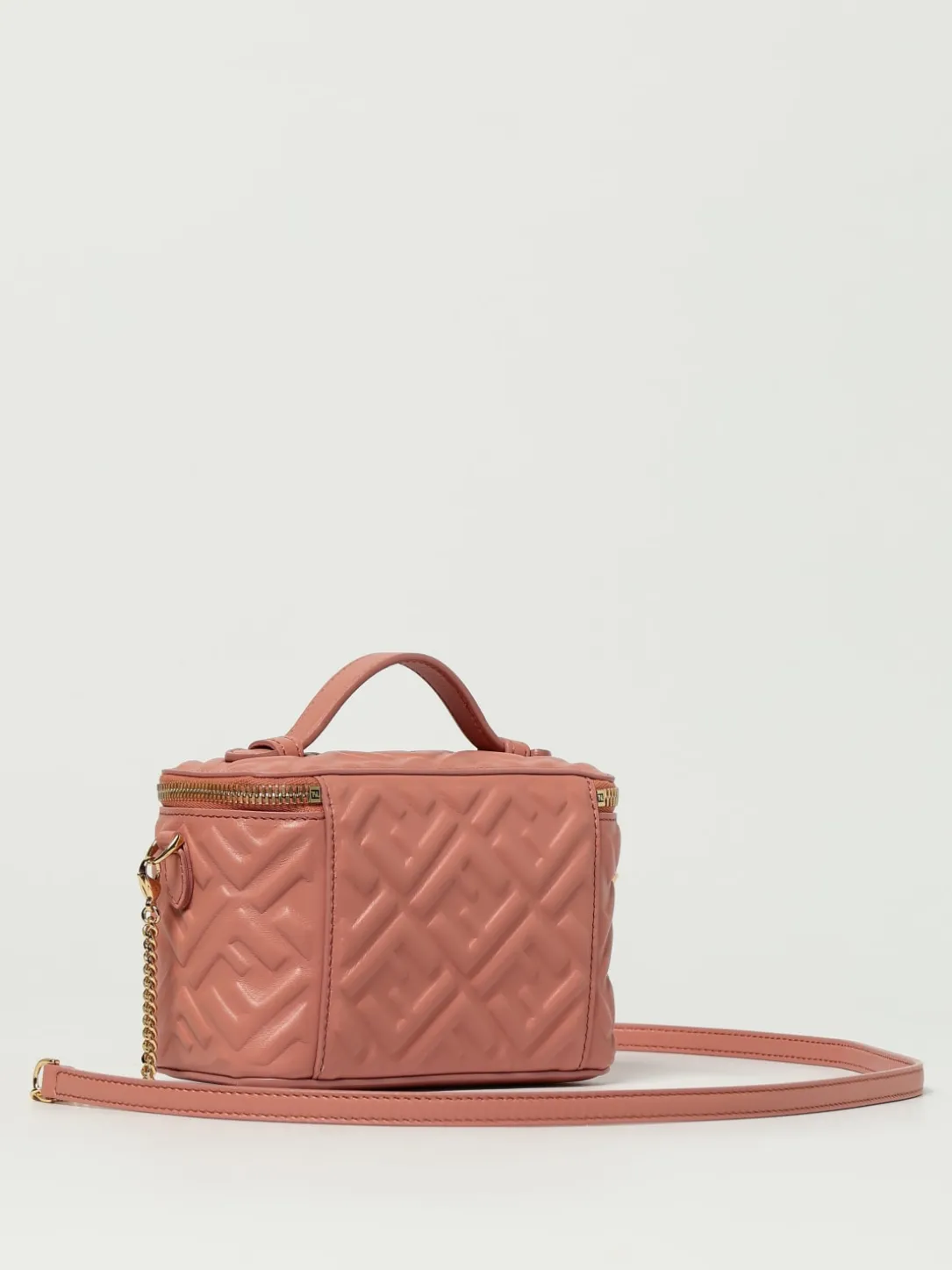 Borsa Vanity Fendi in nappa con monogram FF in rilievo