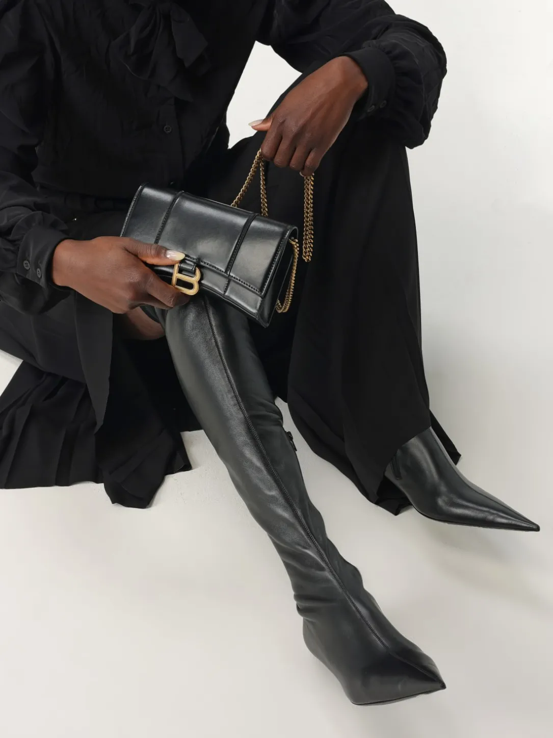 Borsa wallet Hourglass Balenciaga in pelle