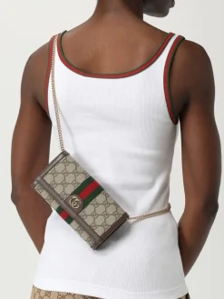 Borsa wallet Ophidia Gucci in tessuto GG Supreme e pelle